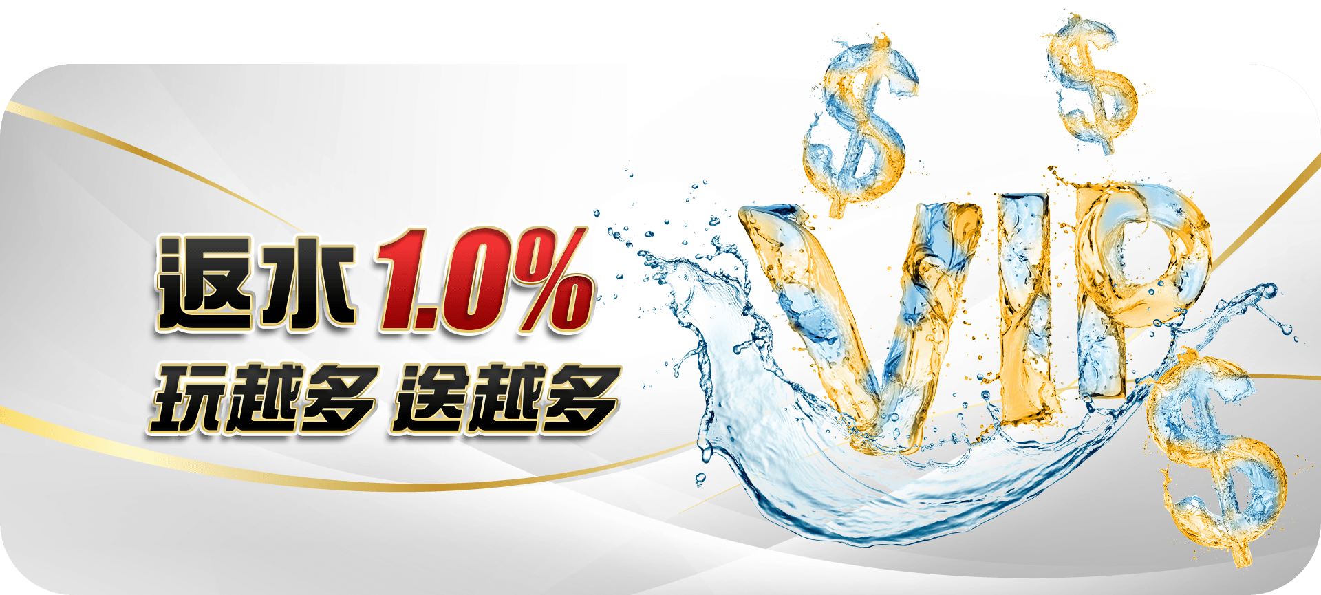 返水最高 1.0%｜依會員等級與遊戲類別計算官方活動圖片